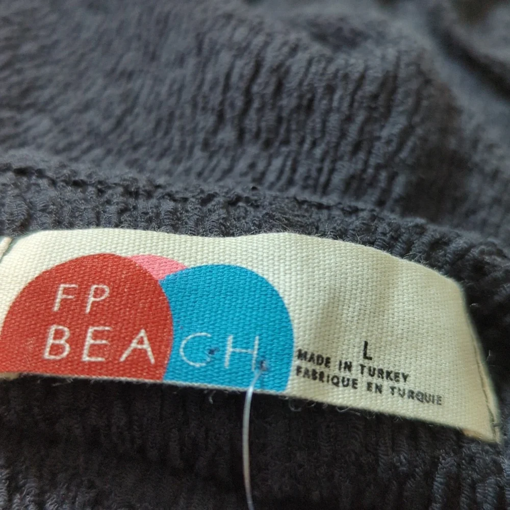 Free People Beach Textured True Wrap Strappy Maxi Dress L - Picture 13 of 16